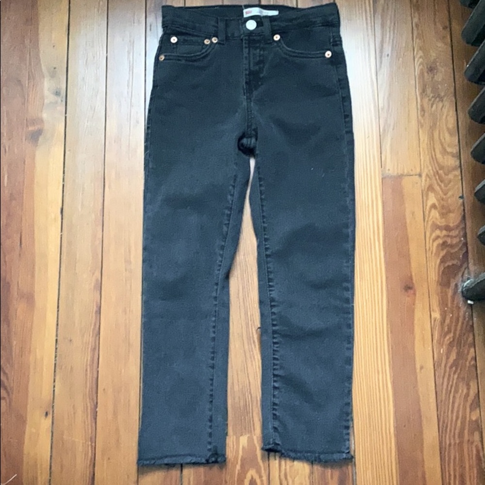 Levi’s Girls High Rise Ankle Straight Black sz 7